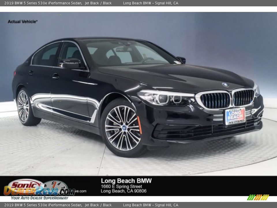 2019 BMW 5 Series 530e iPerformance Sedan Jet Black / Black Photo #1