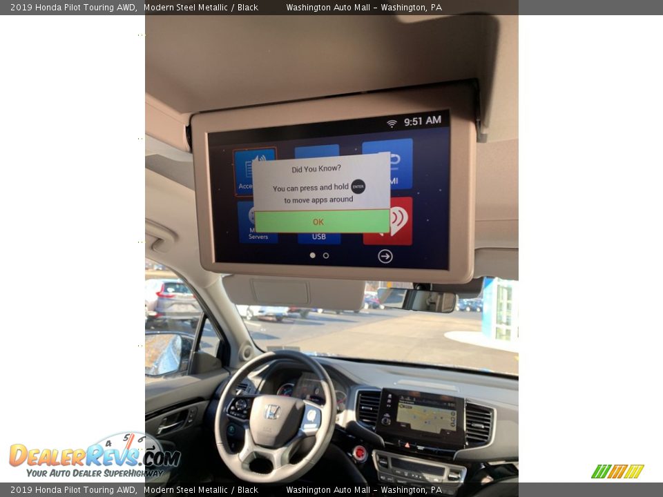 2019 Honda Pilot Touring AWD Modern Steel Metallic / Black Photo #34