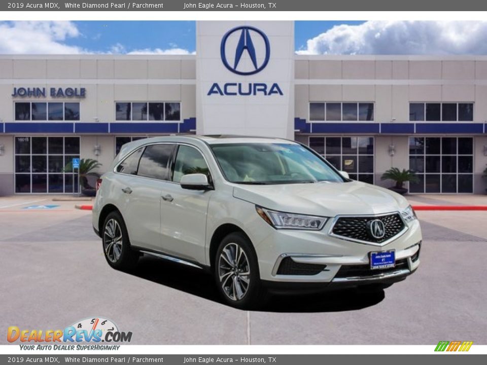 2019 Acura MDX White Diamond Pearl / Parchment Photo #1
