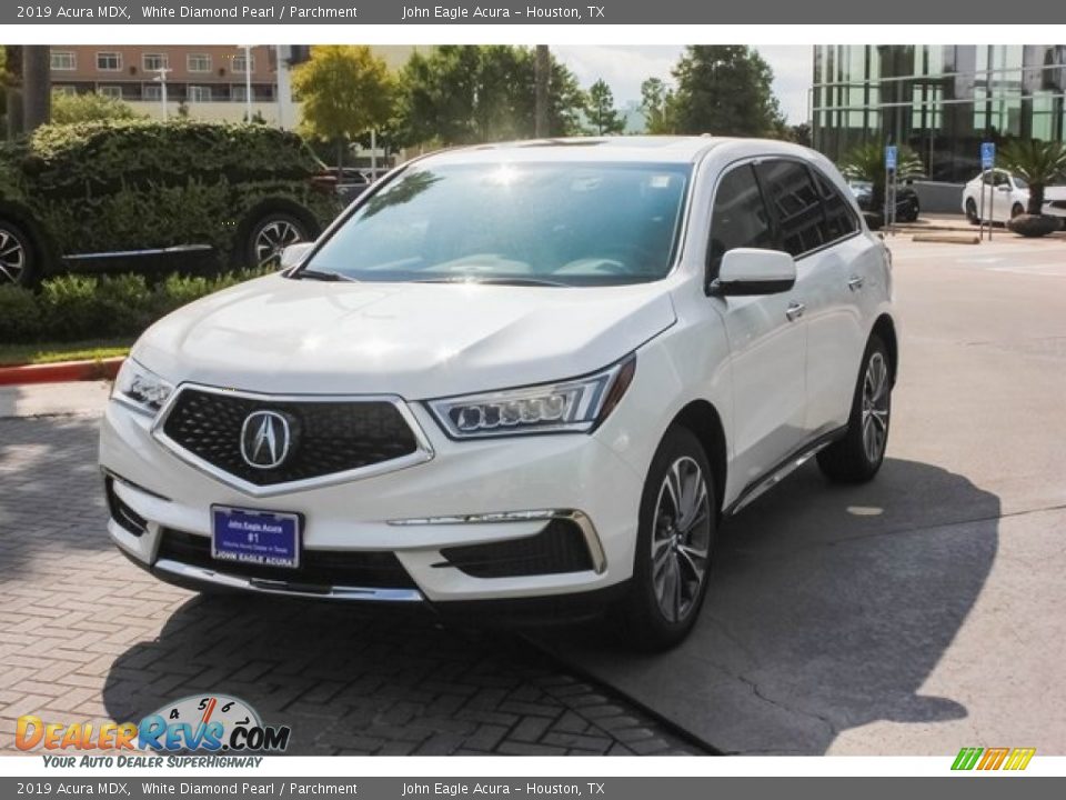 2019 Acura MDX White Diamond Pearl / Parchment Photo #3