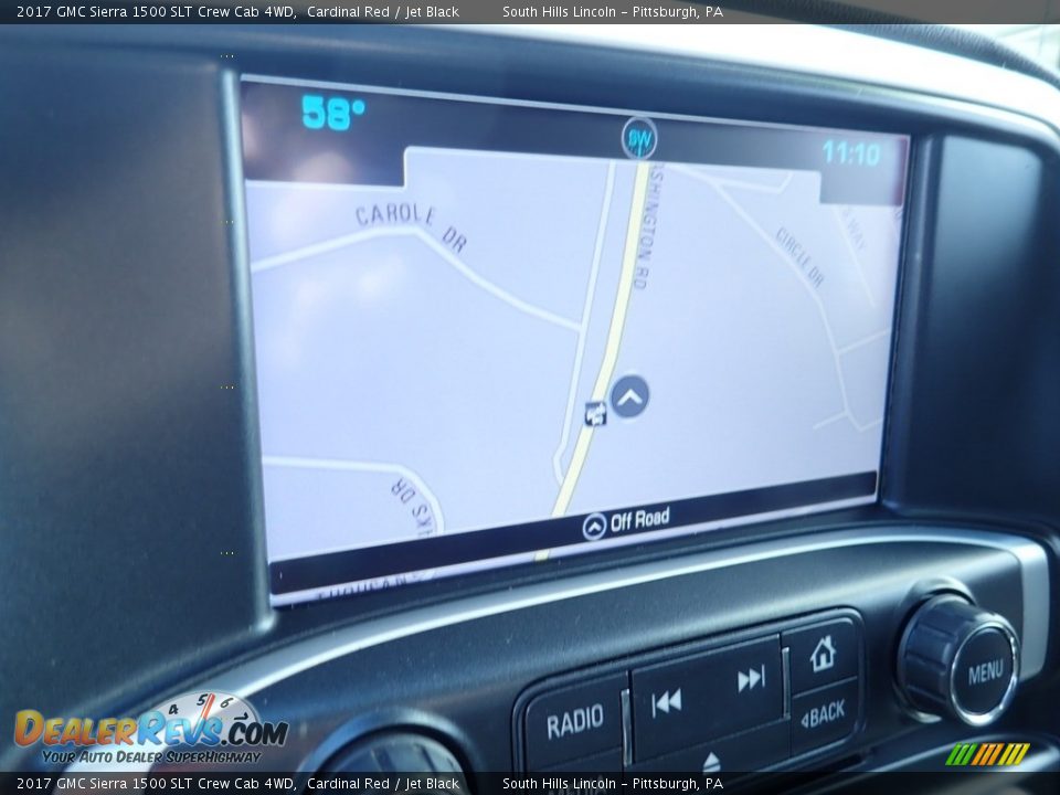 2017 GMC Sierra 1500 SLT Crew Cab 4WD Cardinal Red / Jet Black Photo #21