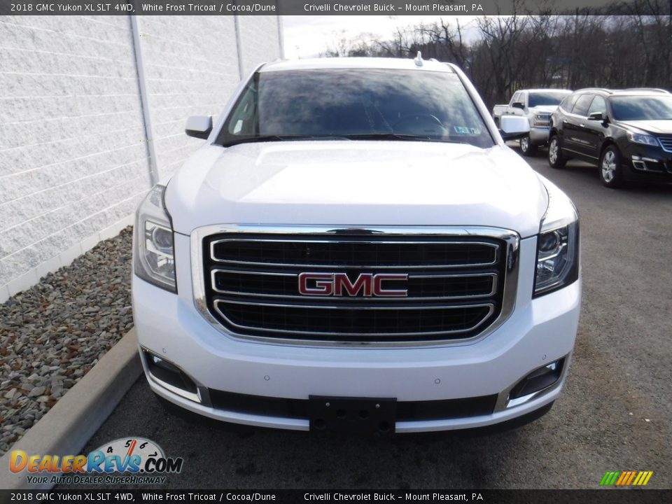 2018 GMC Yukon XL SLT 4WD White Frost Tricoat / Cocoa/Dune Photo #6