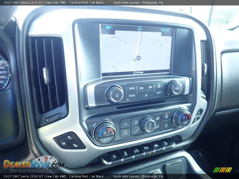 2017 GMC Sierra 1500 SLT Crew Cab 4WD Cardinal Red / Jet Black Photo #22