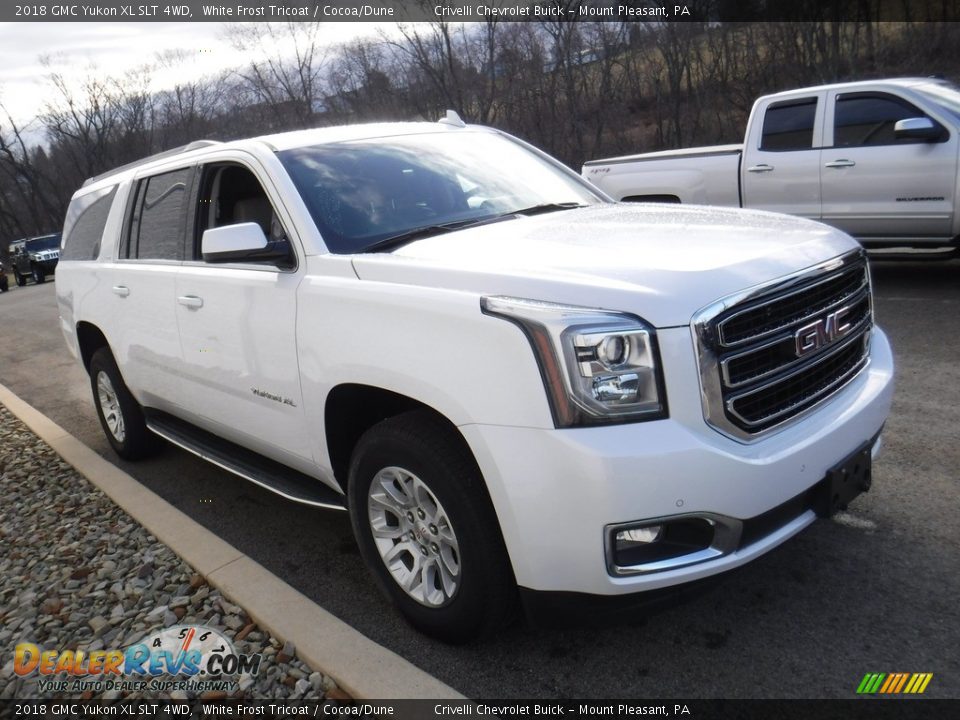 2018 GMC Yukon XL SLT 4WD White Frost Tricoat / Cocoa/Dune Photo #7