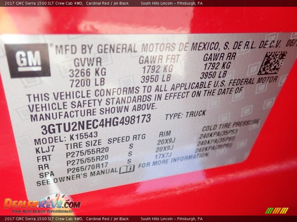 2017 GMC Sierra 1500 SLT Crew Cab 4WD Cardinal Red / Jet Black Photo #23