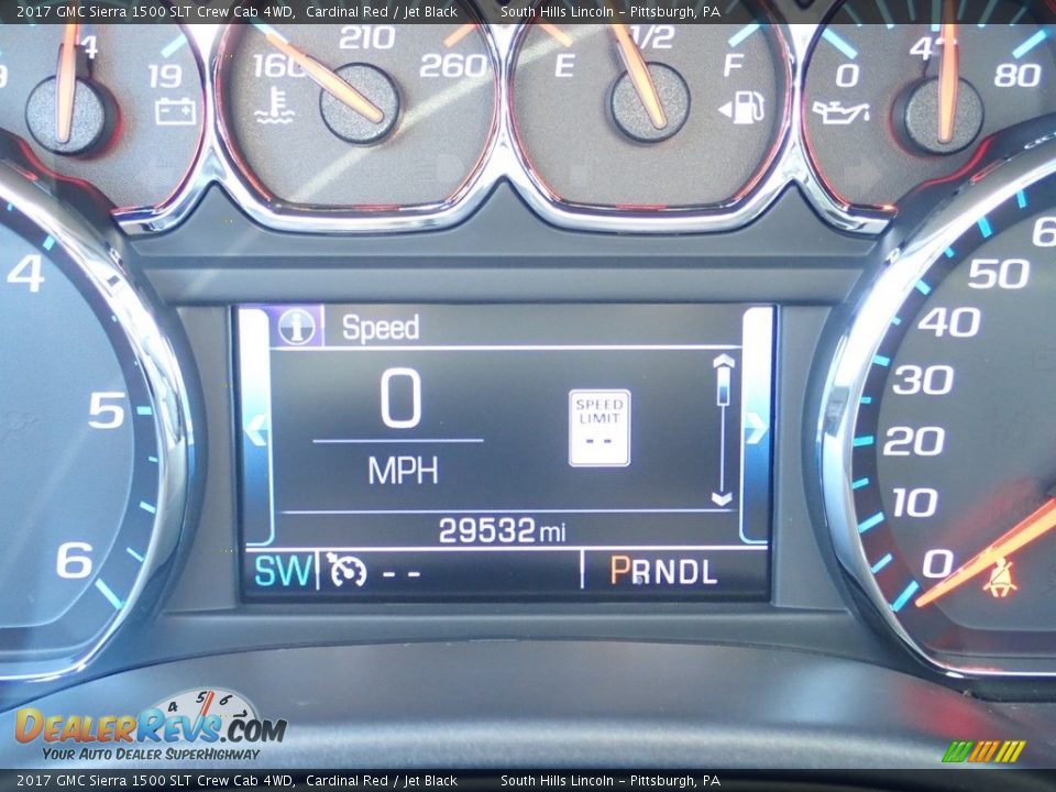 2017 GMC Sierra 1500 SLT Crew Cab 4WD Cardinal Red / Jet Black Photo #24