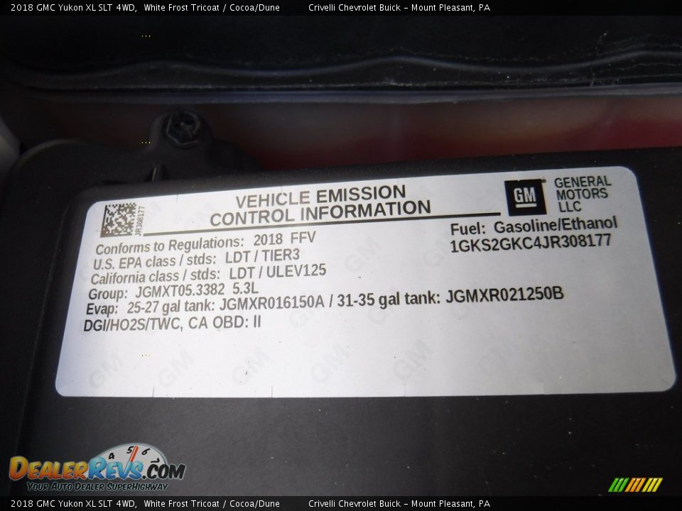 2018 GMC Yukon XL SLT 4WD White Frost Tricoat / Cocoa/Dune Photo #12