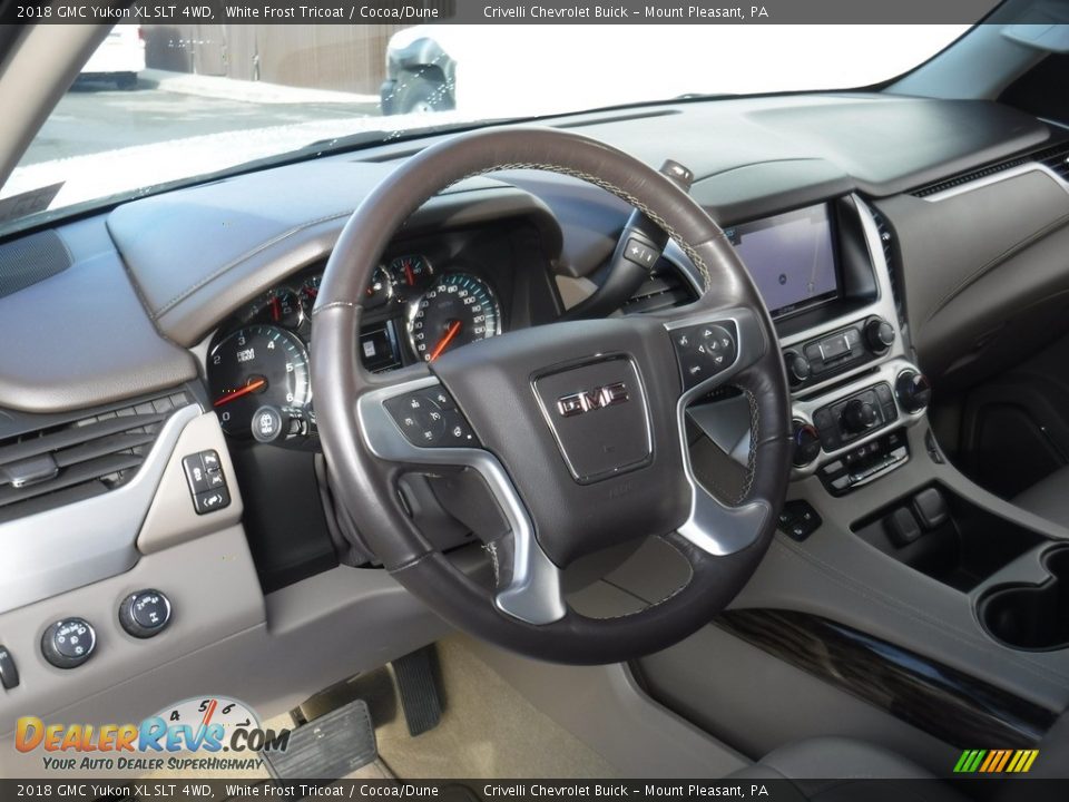 2018 GMC Yukon XL SLT 4WD White Frost Tricoat / Cocoa/Dune Photo #13