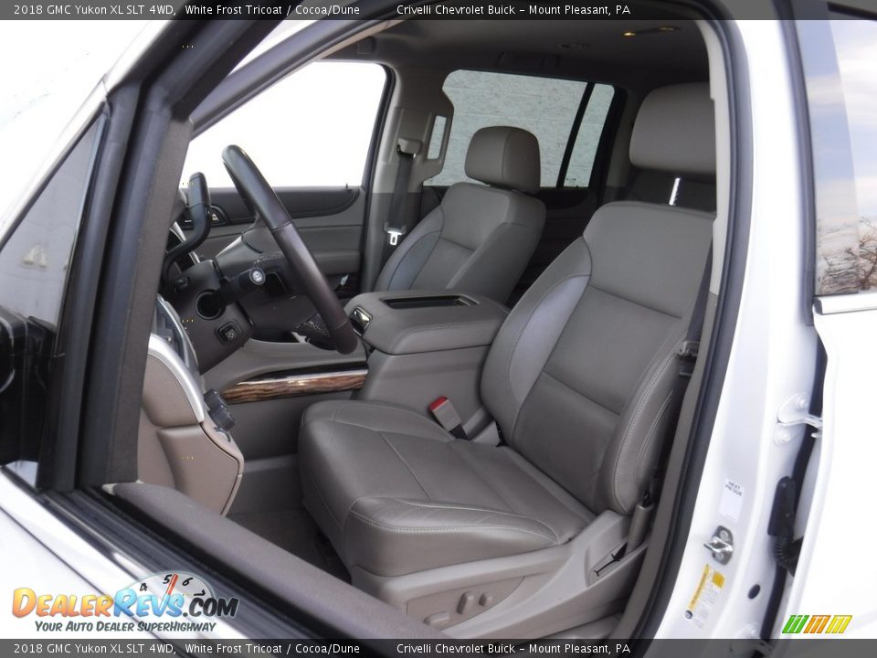 2018 GMC Yukon XL SLT 4WD White Frost Tricoat / Cocoa/Dune Photo #15