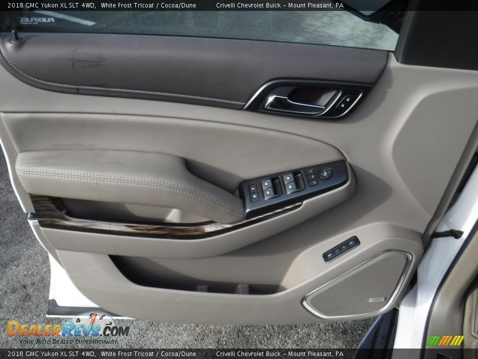 2018 GMC Yukon XL SLT 4WD White Frost Tricoat / Cocoa/Dune Photo #17