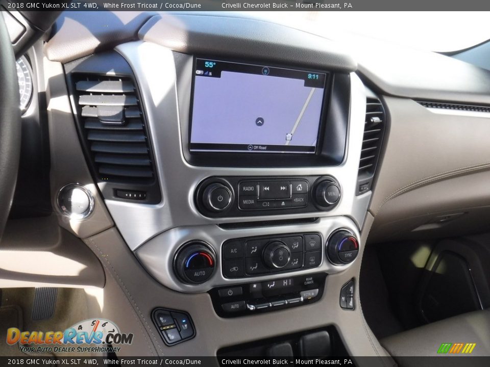2018 GMC Yukon XL SLT 4WD White Frost Tricoat / Cocoa/Dune Photo #21