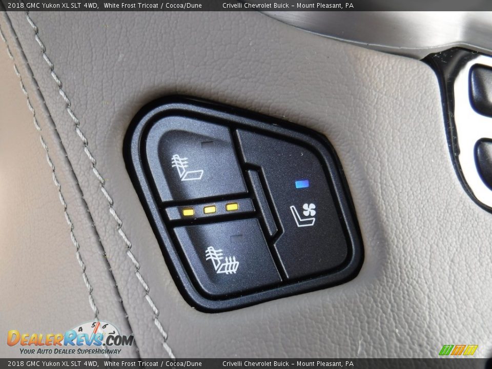2018 GMC Yukon XL SLT 4WD White Frost Tricoat / Cocoa/Dune Photo #24