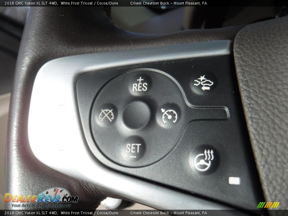 2018 GMC Yukon XL SLT 4WD White Frost Tricoat / Cocoa/Dune Photo #27