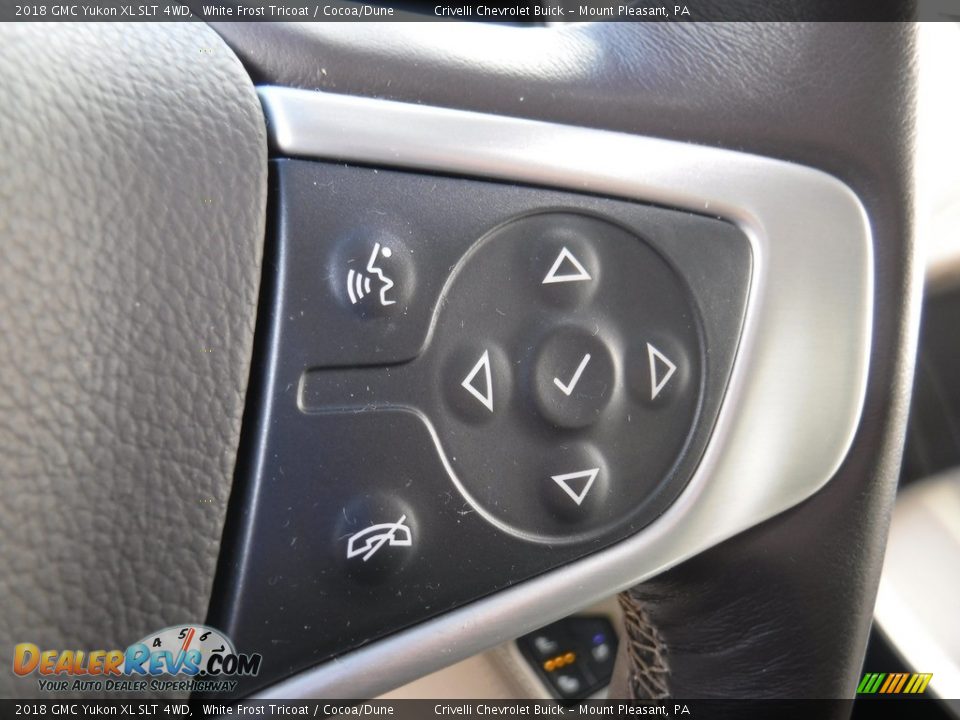 2018 GMC Yukon XL SLT 4WD White Frost Tricoat / Cocoa/Dune Photo #28