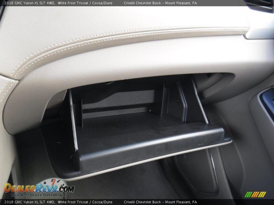 2018 GMC Yukon XL SLT 4WD White Frost Tricoat / Cocoa/Dune Photo #30