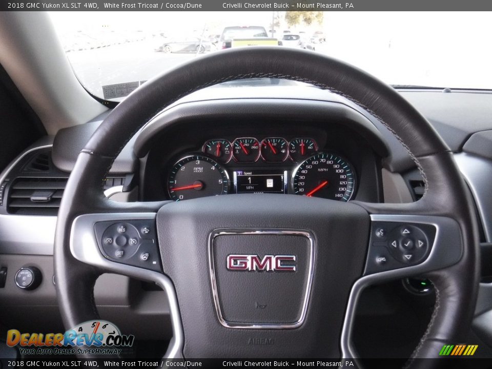 2018 GMC Yukon XL SLT 4WD White Frost Tricoat / Cocoa/Dune Photo #32