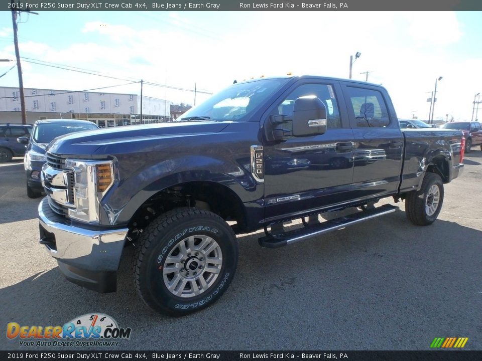 2019 Ford F250 Super Duty XLT Crew Cab 4x4 Blue Jeans / Earth Gray Photo #6