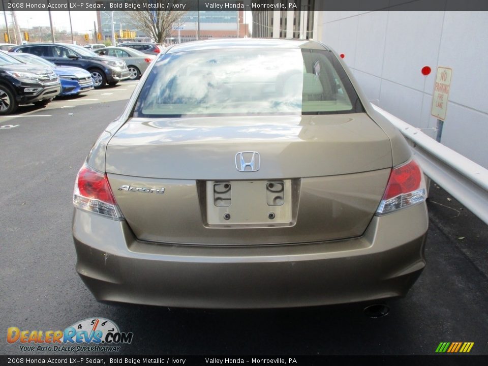2008 Honda Accord LX-P Sedan Bold Beige Metallic / Ivory Photo #4