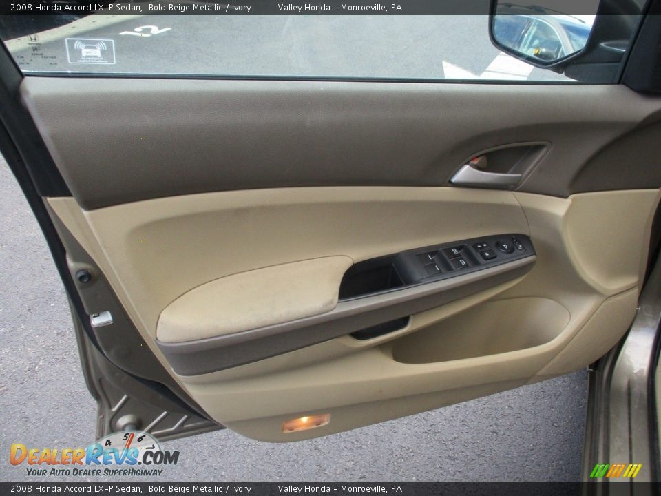 2008 Honda Accord LX-P Sedan Bold Beige Metallic / Ivory Photo #10