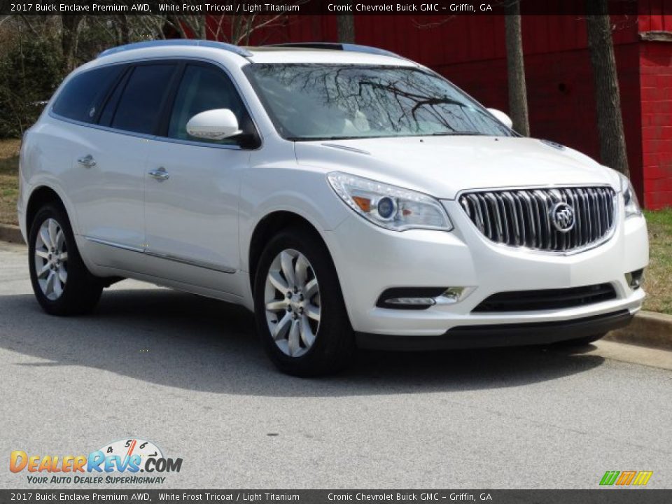 2017 Buick Enclave Premium AWD White Frost Tricoat / Light Titanium Photo #1