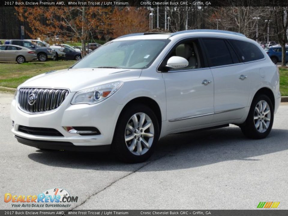 2017 Buick Enclave Premium AWD White Frost Tricoat / Light Titanium Photo #5