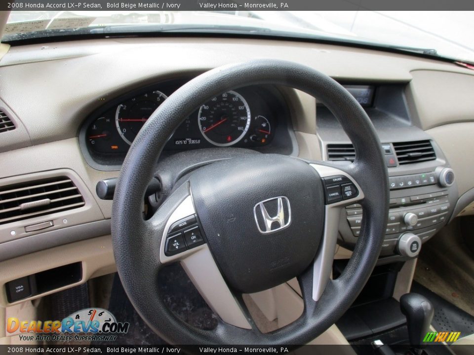 2008 Honda Accord LX-P Sedan Bold Beige Metallic / Ivory Photo #14
