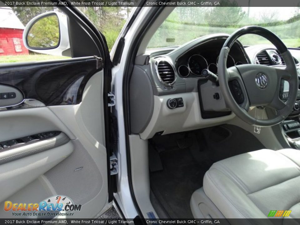 2017 Buick Enclave Premium AWD White Frost Tricoat / Light Titanium Photo #9