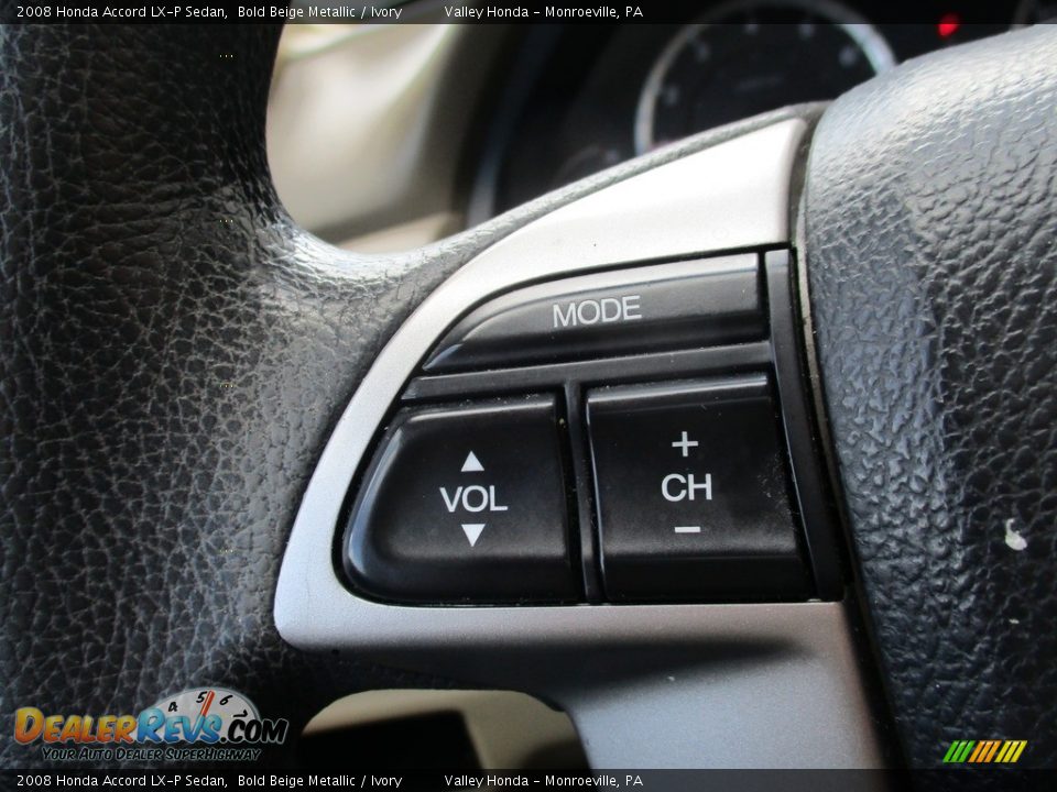 2008 Honda Accord LX-P Sedan Bold Beige Metallic / Ivory Photo #18