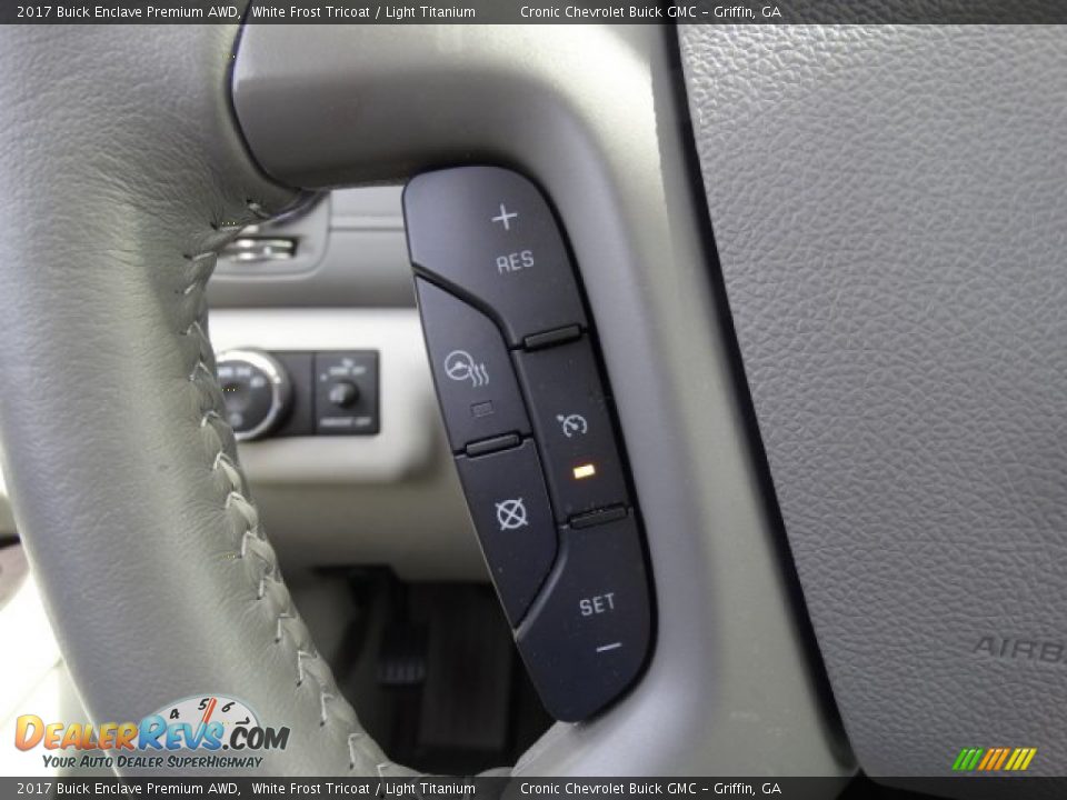 2017 Buick Enclave Premium AWD White Frost Tricoat / Light Titanium Photo #14