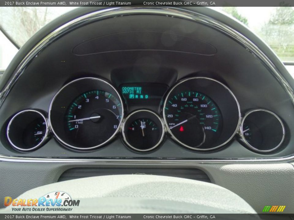 2017 Buick Enclave Premium AWD White Frost Tricoat / Light Titanium Photo #15
