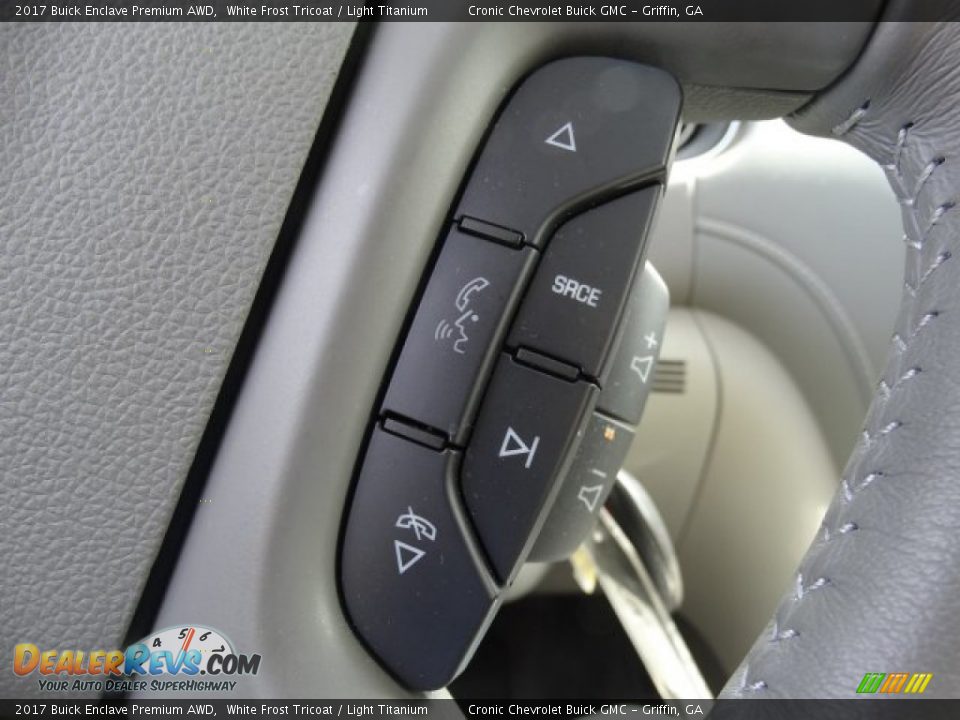 2017 Buick Enclave Premium AWD White Frost Tricoat / Light Titanium Photo #16