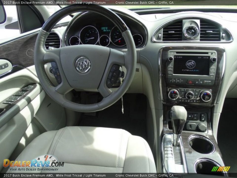 2017 Buick Enclave Premium AWD White Frost Tricoat / Light Titanium Photo #26