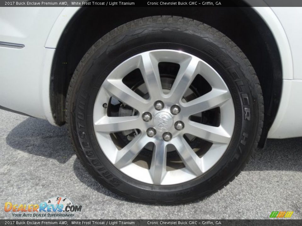 2017 Buick Enclave Premium AWD White Frost Tricoat / Light Titanium Photo #31