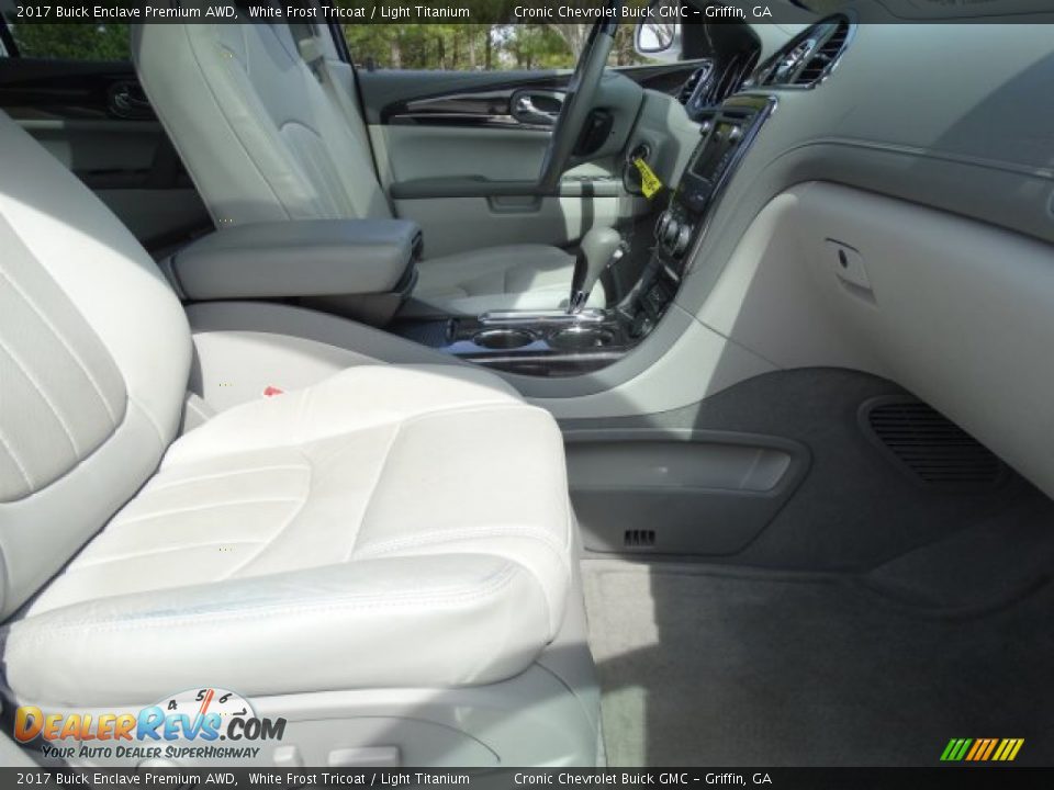 2017 Buick Enclave Premium AWD White Frost Tricoat / Light Titanium Photo #35