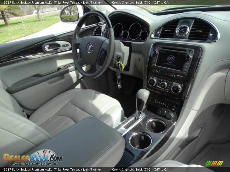 2017 Buick Enclave Premium AWD White Frost Tricoat / Light Titanium Photo #36