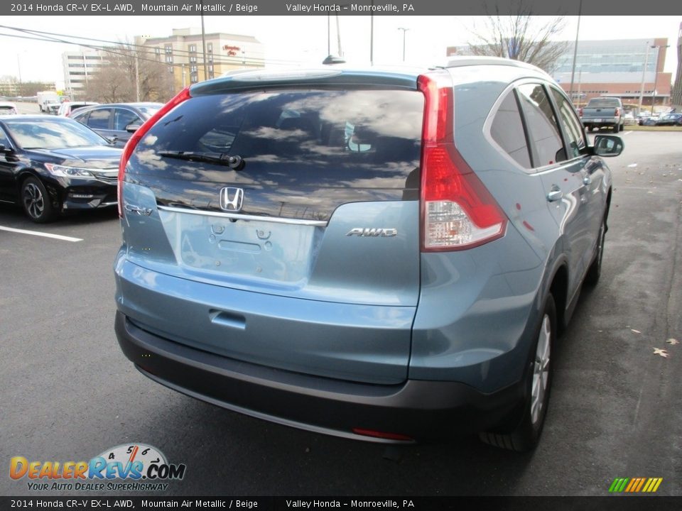 2014 Honda CR-V EX-L AWD Mountain Air Metallic / Beige Photo #5