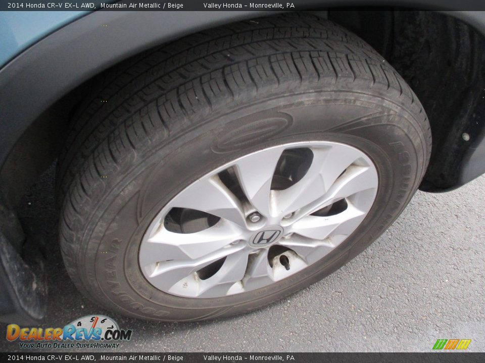 2014 Honda CR-V EX-L AWD Mountain Air Metallic / Beige Photo #6