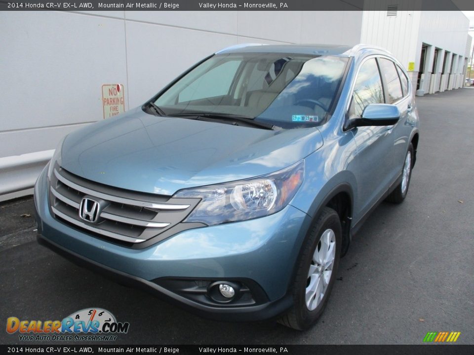 2014 Honda CR-V EX-L AWD Mountain Air Metallic / Beige Photo #9