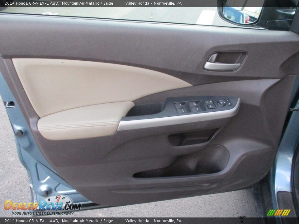 2014 Honda CR-V EX-L AWD Mountain Air Metallic / Beige Photo #10