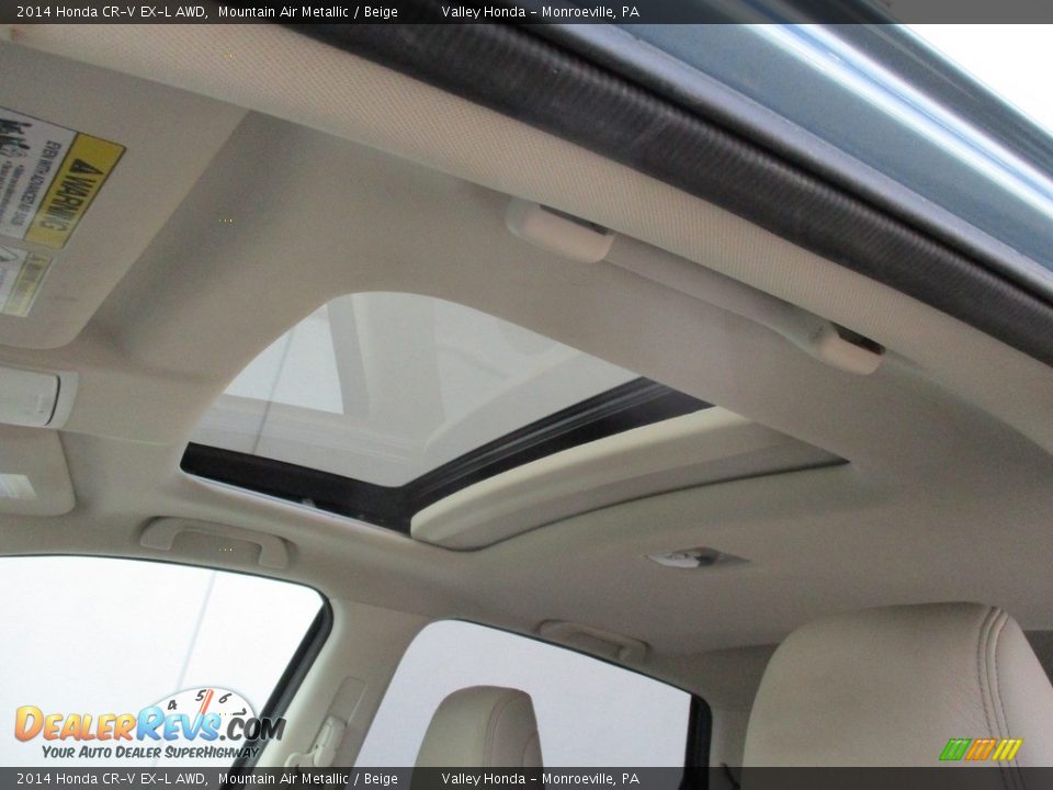 2014 Honda CR-V EX-L AWD Mountain Air Metallic / Beige Photo #11