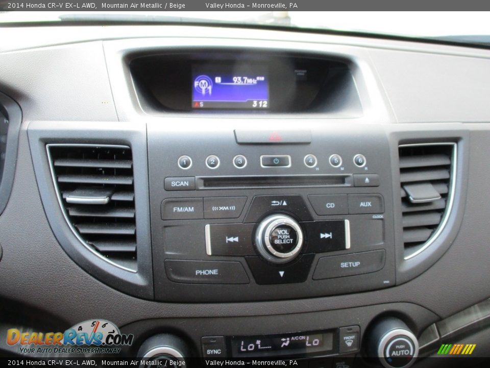 2014 Honda CR-V EX-L AWD Mountain Air Metallic / Beige Photo #16