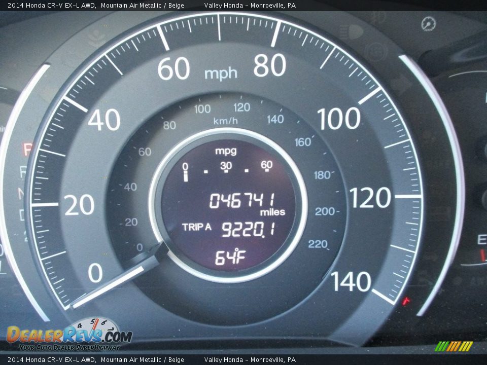 2014 Honda CR-V EX-L AWD Mountain Air Metallic / Beige Photo #20