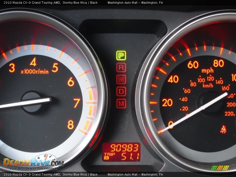 2010 Mazda CX-9 Grand Touring AWD Stormy Blue Mica / Black Photo #26