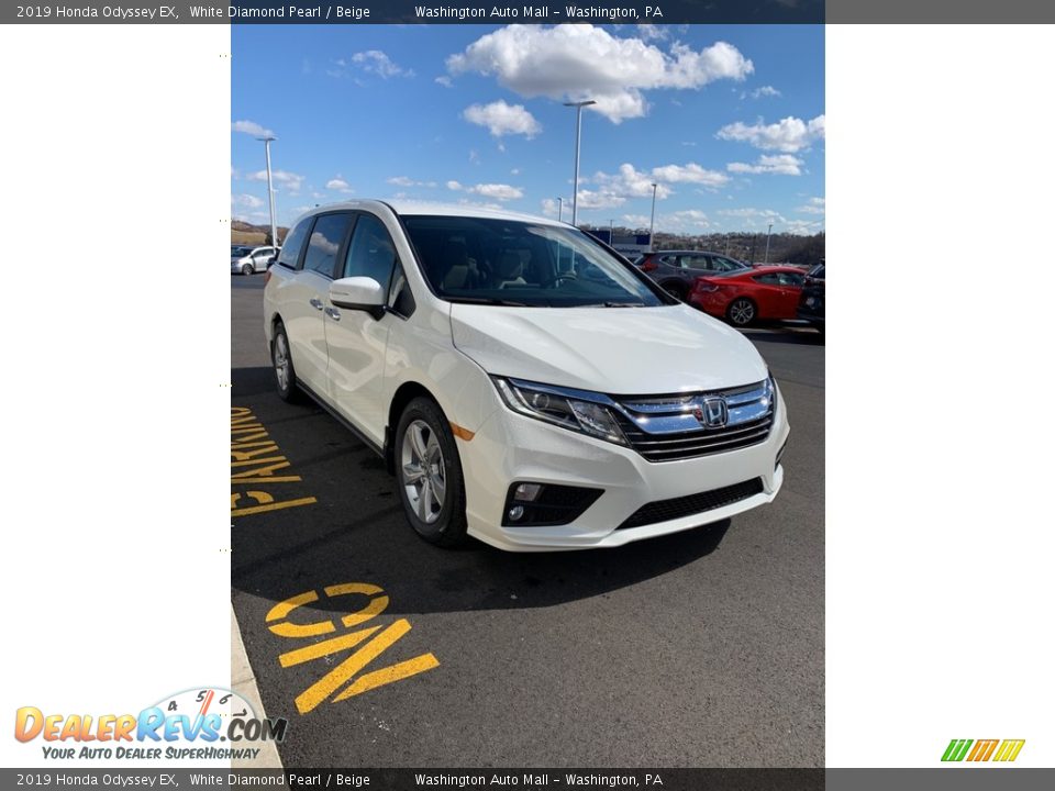 2019 Honda Odyssey EX White Diamond Pearl / Beige Photo #4