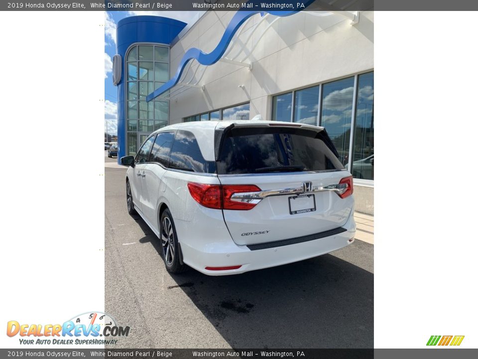 2019 Honda Odyssey Elite White Diamond Pearl / Beige Photo #7