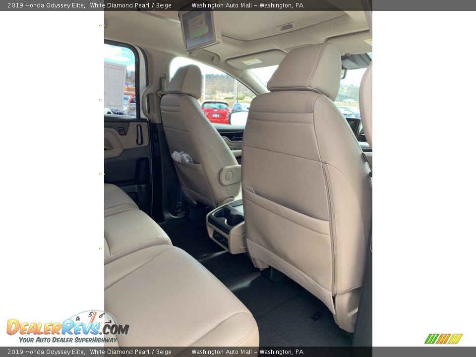2019 Honda Odyssey Elite White Diamond Pearl / Beige Photo #33