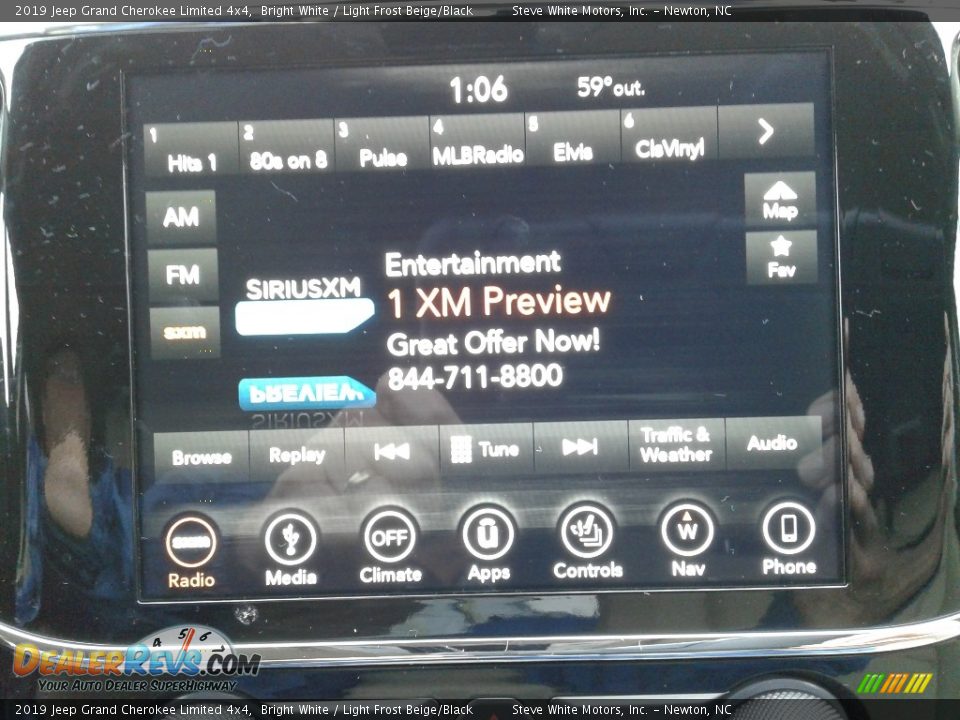 2019 Jeep Grand Cherokee Limited 4x4 Bright White / Light Frost Beige/Black Photo #22