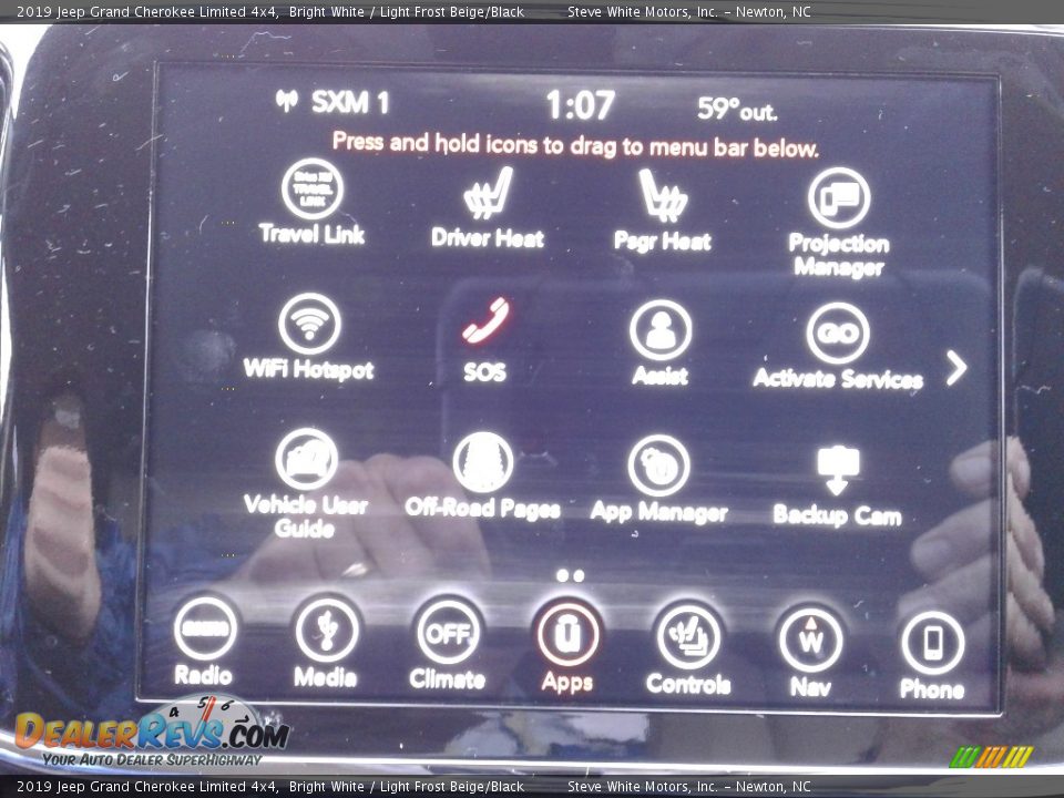 2019 Jeep Grand Cherokee Limited 4x4 Bright White / Light Frost Beige/Black Photo #27
