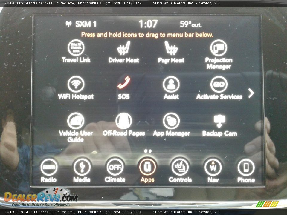 2019 Jeep Grand Cherokee Limited 4x4 Bright White / Light Frost Beige/Black Photo #28