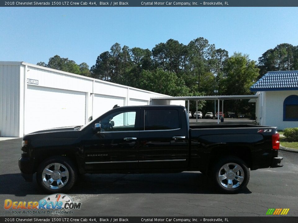 2018 Chevrolet Silverado 1500 LTZ Crew Cab 4x4 Black / Jet Black Photo #2